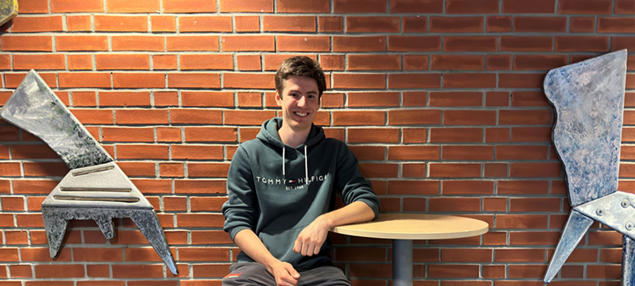 Andreas Elveseter Sande, elev ved Hafstad vgs. Foto: Nikolai Ripe