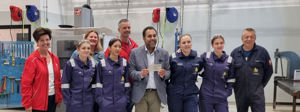 Stortingspresident Masud Gharahkhani på besøk ved Førde vgs