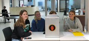 Frå skulevalet ved Førde vidaregåande skule hausten 2023.