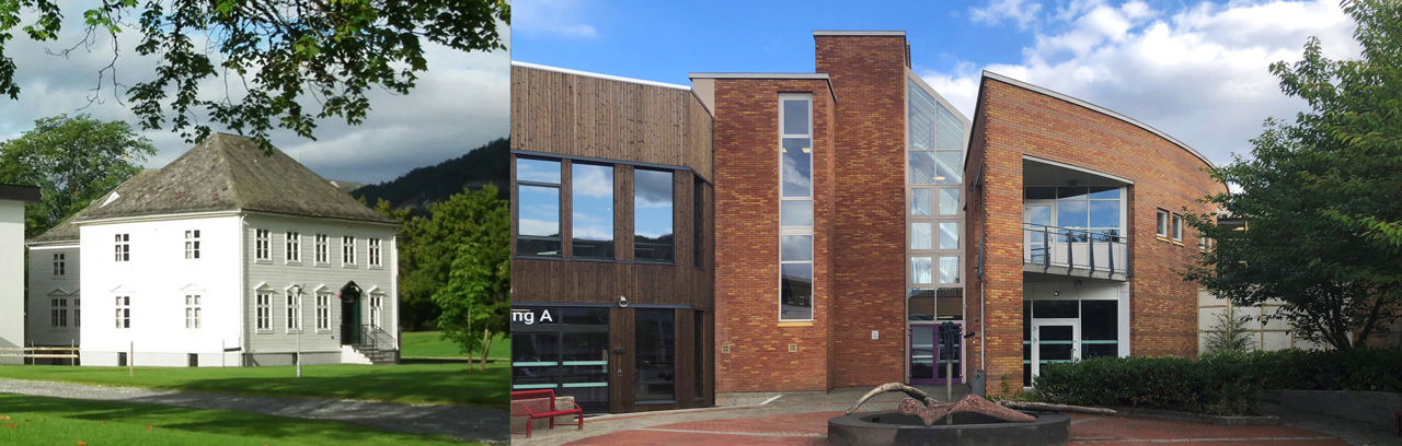 Førde vidaregåande skule, skulebygningen på Mo og i Førde